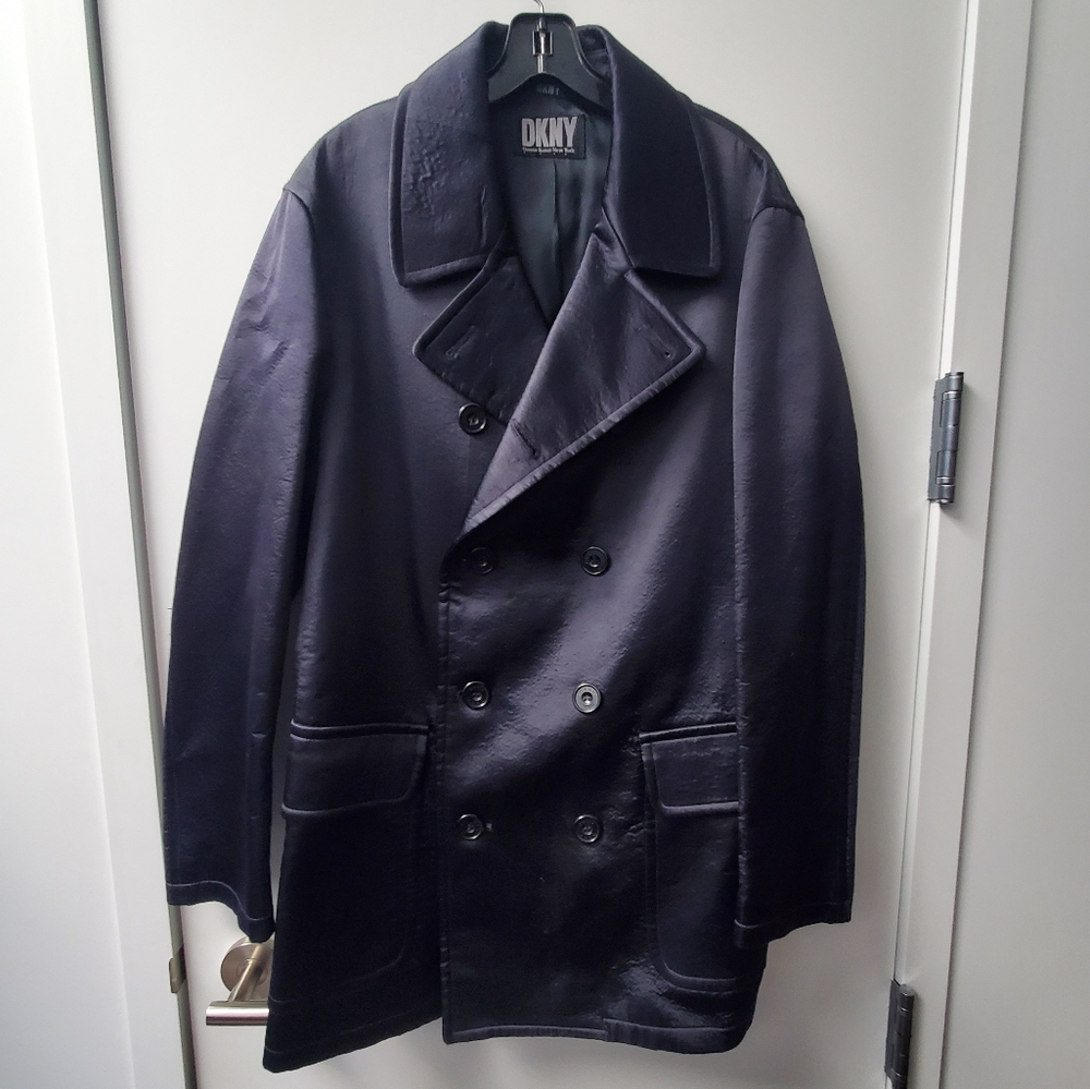 DKNY Vintage Navy Blue Double Breasted Jacket, Sz M